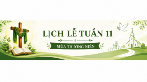 LỊCH LỄ TUẦN 11 THƯỜNG NIÊN